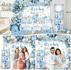 Baby Boy Shower Decorations, All-in-One Set with Boy Baby Shower Plates and Napkins, Balloon Arch, Cake Topper, Balloon Box, Banner, Tablecloth, Baby Shower Decorations Boy Serves 20 - Image 5