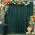 30ft x 8ft Wrinkle Free Hunter Green Backdrop Curtain for Jungle Parties, 6 Panels 5×8ft Soft Silky Green Polyester Photo Backdrop Drapes for Wedding Birthday Photography Christmas Background Cloth by ENJOYYOURPARTY