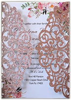 100Pcs Glitter Invitations Cards Covers For Engagement Wedding Birthday by Unknown
