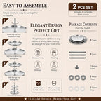 ABuff 3 Tiered Silver Cupcake Stand 2 Pack Stainless Steel Silver Tiered Dessert Stand Cupcake Display Tower 3 Tier Serving Tray Cake Stand for Baby Shower Birthday Party Wedding - Image 5