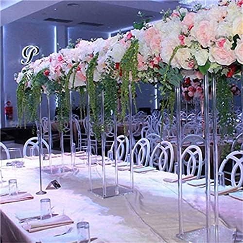 10-pack Flower Stand, Acrylic Crystal Flower Stand Wedding Decorations, Acrylic Vases Clear Column for Event Centerpiece Party Hotel Home Decor, Tall Vase Backdrop Decoration - Image 4