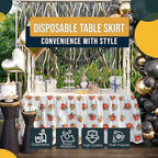 Exquisite Holiday Table Skirt 24 Pack - Disposable Plastic Table Skirts for Rectangle Tables 6ft 8ft & Round Tables - 29in x 14ft Self-Adhesive Strip - Birthday Wedding Gender Reveal Decor - Image 6