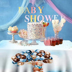 Baby Shower Table Cover Decorations Teddy Bear Tablecloth Table Cover Polyester Rectangle Table Decors for Baby Boy Girl Gender Reveal Party Supplies, 102x62 Inches ZB-1063 - Image 4