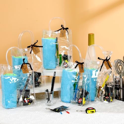 Leinuosen 6 Sets Baby Shower Game Prizes for Men with Cleaning Cloth Bottle Opener Screwdriver Tape Measuring Keychain Multi Tool Pen Gift Bag Funny Baby Shower Prizes for Winner - Image 4