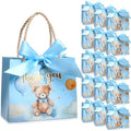 TaoBary 40 Pack 5.5''x 2.5''x4.7'' Small Cloud Bear Gift Bags with Handles Mini Paper Blue Cloud Bear Thank You Gift Bag Bulk with Bow Ribbon for Baby Shower Boy Girl Birthday Party Supplies by TaoBary
