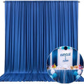 10 x 10 Feet Blue A Backdrop Curtain for Partie, Background Curtains for Photoshoot, Birthday, Wedding, Halloween, Thanksgiving, Christmas Day, New Year Party Decorations 5Ft x 10Ft, 2 Panels by ZEBMOON