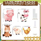 Eaasty 5 Pcs Farm Animal Party Decorations, 16-24 Inch Farm Animal Cutouts - Image 3