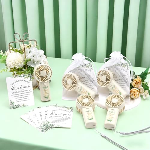 36Pcs Mini Handheld Fans for Wedding Bridal Baby Shower Guests - Image 2