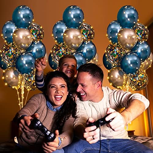 Balloon Stand Kit for Floor with String Light 2 Set Rolay Blue Centerpieces Balloon Holder Decoration for Wedding Christmas Adult Birthday Party Men Bachelor Party - Image 5