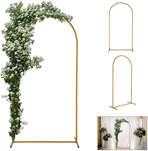 Outvita 6.6ft Wedding Arch, Metal Backdrop Stand Wedding Ballon Arch Frame Decoration Support Stand for Ceremony Indoor Outdoor Party Event Baby Shower - Image 4
