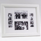 Creative Picture Frames 2-46-11X14Wh-W White Event Photo Booth Frame Holds 2-4 By 6 And 2-2 By 6-Inch Photographs With White Collage Mat And Stand by CreativePictureFrames