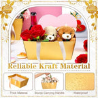 Glenmal 72 Pcs Baskets for Gifts Waterproof Empty Kraft Basket Bulk,Gold - Image 3