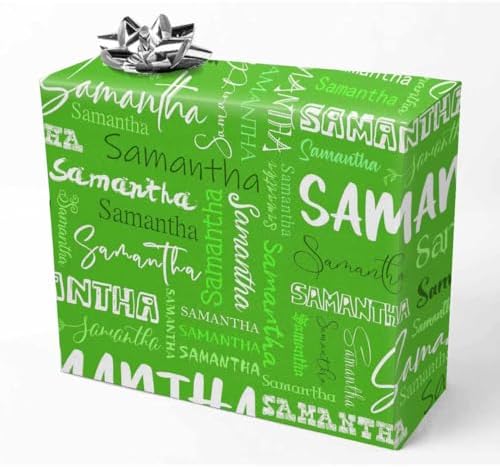 AOFUN Custom Gift Tissue Paper Roll Funny Gift For Friend Personalized Gift Wrap Paper Custom Name Wrapping Paper Custom Gifts 5 Rolls 58" x 23" by Unknown