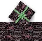 AOFUN Personalized Name Heart Custom Name Gift Wrapping Paper Personalized Gift Wrap Paper Personalized Gift Wrap Paper Custom Gift Tissue Paper 5 Rolls 58"" x 23"", Style 26 - Image 2