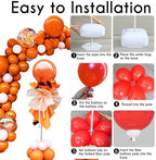 Balloon Arch Stand Kit Party Supplies, 8.2Ft & 5Ft Half Arch Balloon Stand with Water Filling Bag Base, Free Bending Balloon Holder for Wedding Baby Shower Birthday Party Decorations, White (white) - Image 4