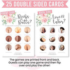 Hadley Designs 25 Floral Love or Labor, Boobs Or Baby Butts Game, 25 Who Knows Mommy Best, Baby Prediction And Advice Cards-4 Double Sided Cards, Gender Reveal Games for Baby Shower - Image 6