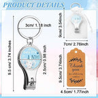 50 Sets Bottle Openers Baby Shower Return Favors for Guest Nail Clipper Bottle Opener Decorations with Thank You Tags Organza Bags for Baby Shower Gender Revel Party Souvenirs(Cute Elephant) - Image 2