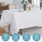 VidaFete Classic Series 10 Pack 60x120inch White Rectangle Tablecloth - Image 4