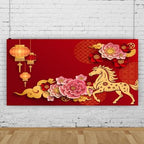AOFOTO 15x8ft Happy Chinese New Year Backdrop China Spring Festival Lunar Year of The Horse Decoration Banner Paper Cut Flowers CNY Lanterns 2026 Background Party Supplies Photoshoot Studio Props - Image 5