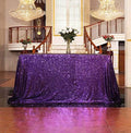 SquarePie Sequin Tablecloth 60x120 Inch Purple for Wedding Halloween Party by SquarePie