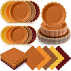 Zhehao 150 Pcs Autumn Paper Plates Napkins Serves 50 by Zhehao