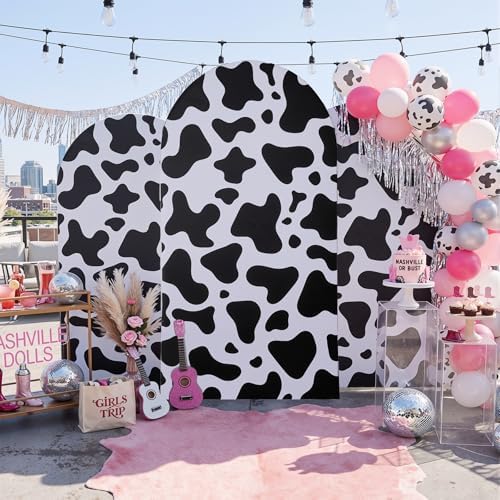Dairy Cow Arch Backdrop Covers, Set of 3, 7.2ft 6.6ft 6ft, for Theme Party - Image 5