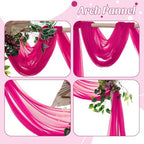 Pack of 1 Wedding Arch Drape Panel Fabric 30" x 40ft - Hot Pink - Image 5