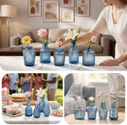 Glass Bud Vases in Bulk Small Mini Dark Blue Vase for Flowers 40pc - Image 3