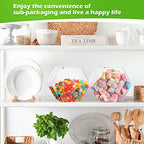 Hoolerry 12 Pcs Plastic Candy Jar with Scoops Set include 6 Hexagon Cookie Jars with Lid for Candy Buffet and 6 Candy Scoops 73 oz Large Storage Jar Clear Food Storage Canisters Kitchen Countertop Jar - Image 6