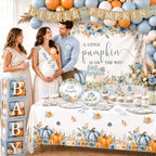 276Pcs Little Pumpkin Baby Shower Decorations for Boy - Image 2