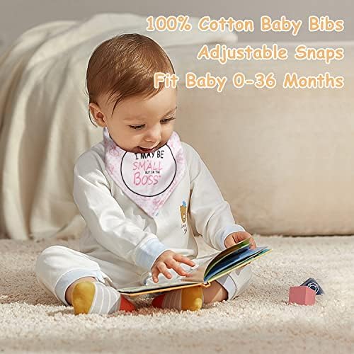 Baby Shower Gifts, Baby Girl Gifts Set Newborn Blanket Elephant Lovey Baby Security Blanket Wooden Rattle Toy, Funny Bibs Socks & Greeting Card, New Girls Baby Gift Basket Essentials - Image 3