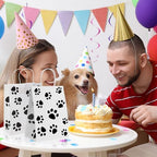 Tenceur 80 Pcs Dog Gift Bags Goodie Paw Puppy Paper Treat Bags Bulk with Handles 10.63 x 4.72 x 7.87 Inch Dog Themed Party Favors Shopping Holiday Kraft(White) - Image 3