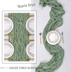 12 Pack 35 x 120 Inch Sage Green Table Runner Cheesecloth - Image 6