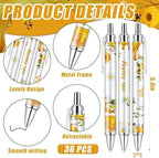 145 Pieces Bee Baby Shower Favors for Guest Honeycomb Ballpoint Pens and Keychains Gifts Bulk Retractable Honey Baby Shower Party Pens Gender Reveal Greeting Cards Souvenirs Prizes - Image 2