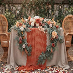 Remagr 6 Pcs Terracotta Lace Table Runners 30" x 120" Floral Wedding Decor - Image 6