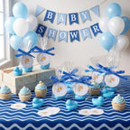 Leelosp Duck Soap Party Favors Gift with Transparent Bags and Thanks Tag for Baby Shower Guest Reveal Baptism Shower Wedding Birthday Summer Party Favor Decorations Supplies(50 Sets,Blue) - Image 2