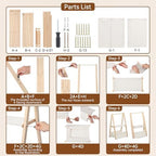 Foldable Double Layered Baby Closet Organizer Wooden Rack Hangers - Image 3