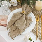 50 Pack Cheesecloth Napkins 20"x20" Nude Gauze Boho Bulk Napkins by Xiomot