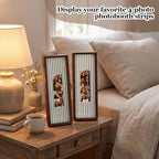 2 Pcs 12 x 4 Inch Photo Booth Frames with Mat for 2 x 6 Inch Photo Strip - Image 2