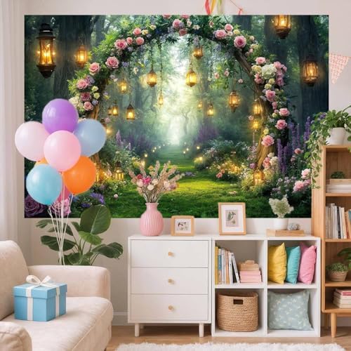 15x10ft Purple Flower Wedding Photography Backdrop Lavender Floral Wedding Bridal Photography Backdrop Anniversary Birthday Baby Shower Girl Party Banner Photo Booth Props Background Wall Decor - Image 4