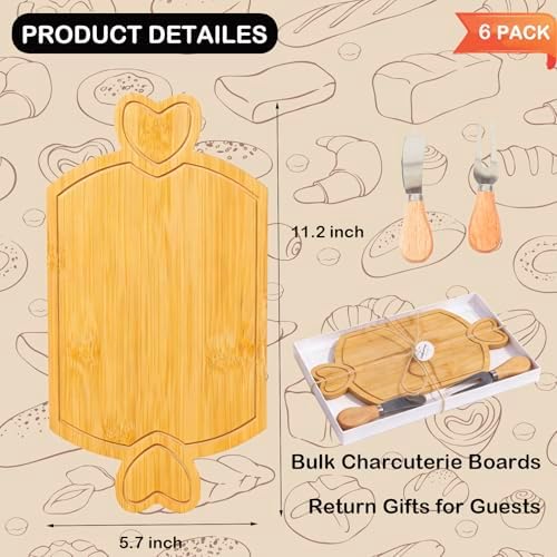 6 Set Bridal Shower Favors Return Gifts for Guests, Cutting Boards Bulk - Image 2