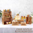 CroBlissful 6 Pcs Decorative Wood Crate Storage Display, Classic Color - Image 3