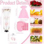 25 Sets Baby Shower Favors for Guests Hand Cream Baby Feet Scented Soap Party Favors Pink Baby Shower Guests Gifts with Organza Bags and Thanks Tags for Baby Shower Wedding Party - Image 3