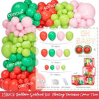 Costova Watermelon Baby Shower Decorations, Watermelon Party Decorations, A Little Watermelon Is on the Way Summer Fruit Theme Bash with Backdrop Balloon Arch Boxes and Tablecloth - Image 3