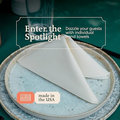 Linen-Feel European-White Paper Napkins - Decortive Cloth-Like Disposable Dinner Napkins - Soft And Absorbent. For Kitchen, Party, Wedding, Bathroom Or Any Occasion. (Pack of 200) - Image 4