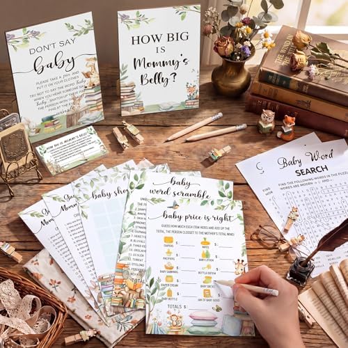 Funnymoom 426 Pcs Storybook Baby Shower Games Set, 8 Games Bingo - Image 2