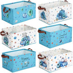 CHENGU 6 Pack Fall Storage Bins Collapsible Coastal Autumn Pumpkin Baskets by CHENGU
