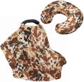 Brown Cow Print Car Seat Covers High Stretchy Breathable Breastfeeding Covers Multi-use Breastfeeding Pillow Cover Newborn Registry & Shower Gift for Baby by Unknown