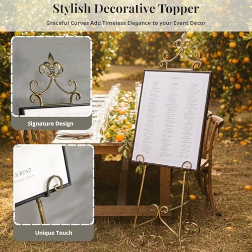 60” H Vintage Easel Stand for Sign Metal Adjustable - Image 6