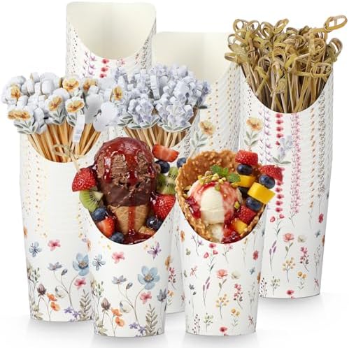 Jingmore 300 Pcs Wildflower Charcuterie Cups with Cocktail Picks Set by Jingmore